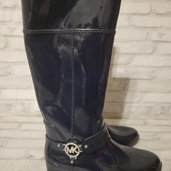 Blue Micheal Kors Rain Boots Size 10 - Picture 6 of 6